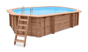 SEA BREEZE Het ovale houten zwembad, met extra diepte 